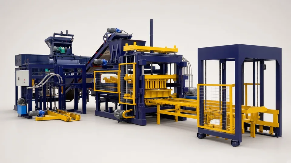 Concrete block making machine