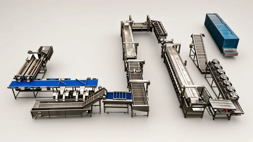 french fries production line