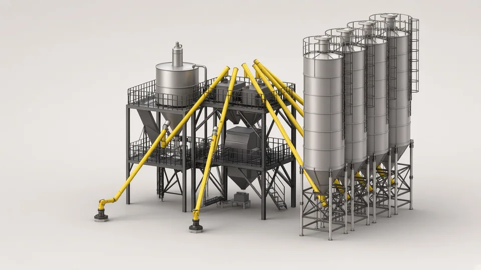 Tile adhesive production line