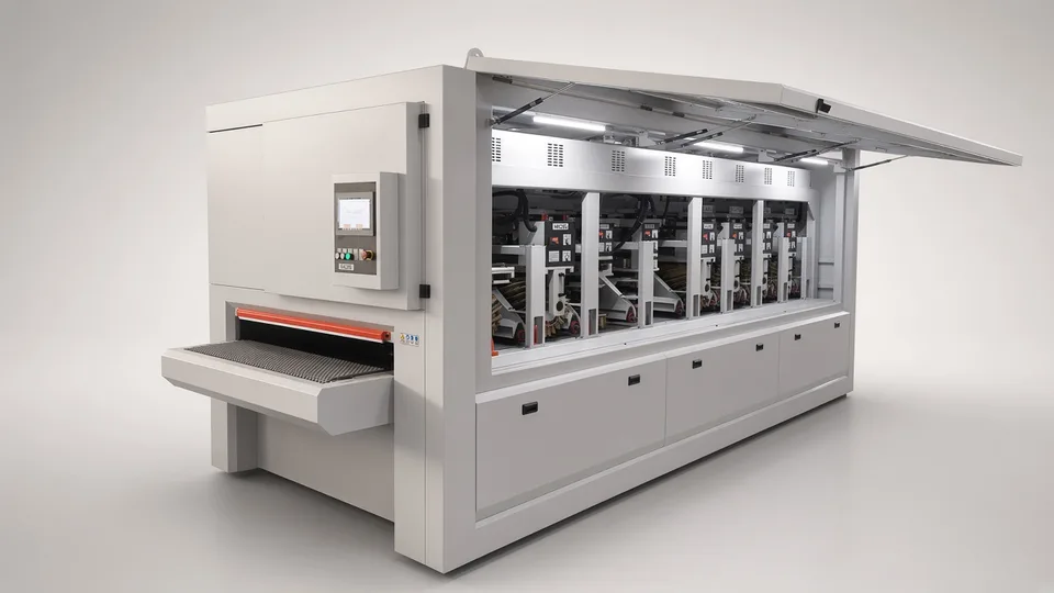 Wide belt sanding machine
